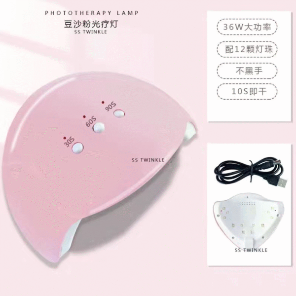 UV LED Nail Lamp, UV Light for Nails Dryer for Gel Nail Polish Curing Lamp with Sensor 2 Timers SUN9C Pink Gift for Women Girls